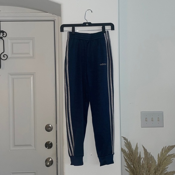 NWOT Adidas Blue and Silver Boy’s Joggers Size M(10/12) - Picture 2 of 4